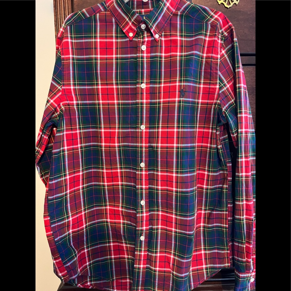 Size XL (18/20) Ralph Lauren plaid long sleeve button up.